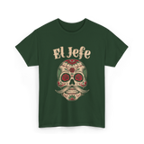 El Jefe Sugar Skull T-Shirt - Forest Green