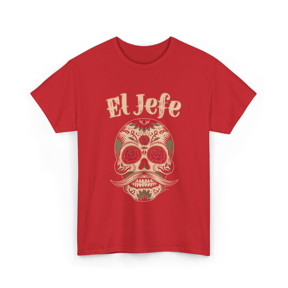 El Jefe Sugar Skull T-Shirt - Red