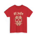 El Jefe Sugar Skull T-Shirt - Red