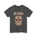 El Jefe Sugar Skull T-Shirt - Dark Heather