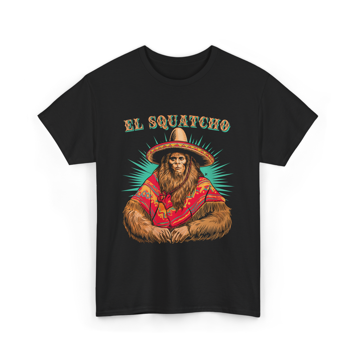 El Squatcho Bigfoot Sasquatch T-Shirt - Black