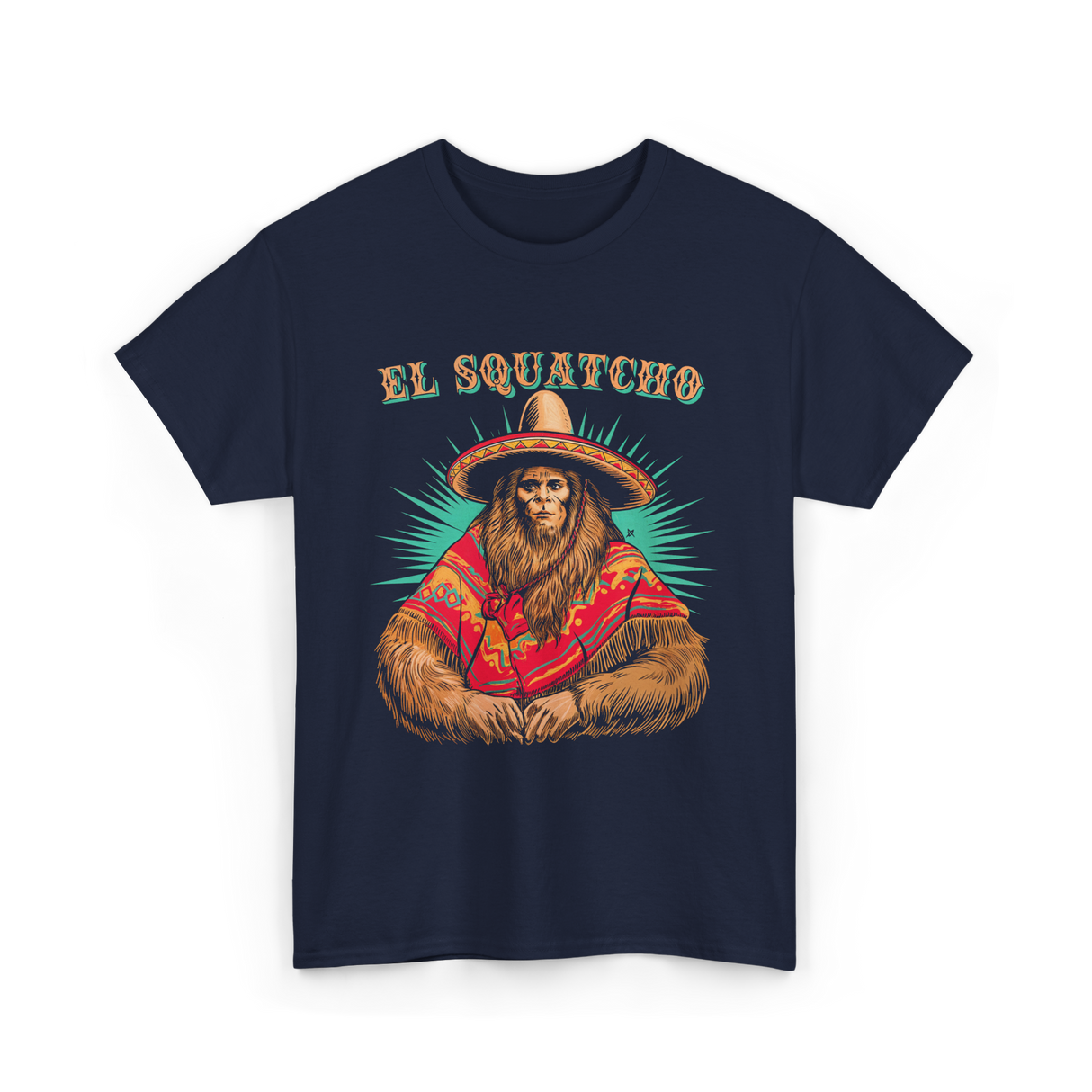 El Squatcho Bigfoot Sasquatch T-Shirt - Navy