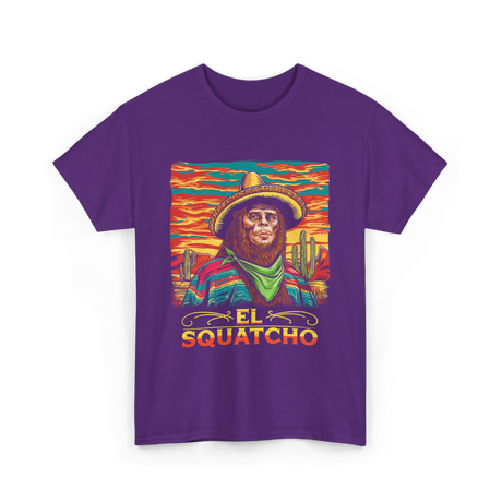 El Squatcho Bigfoot Sasquatch T-Shirt - Purple