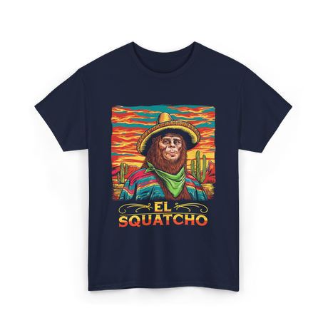 El Squatcho Bigfoot Sasquatch T-Shirt - Navy