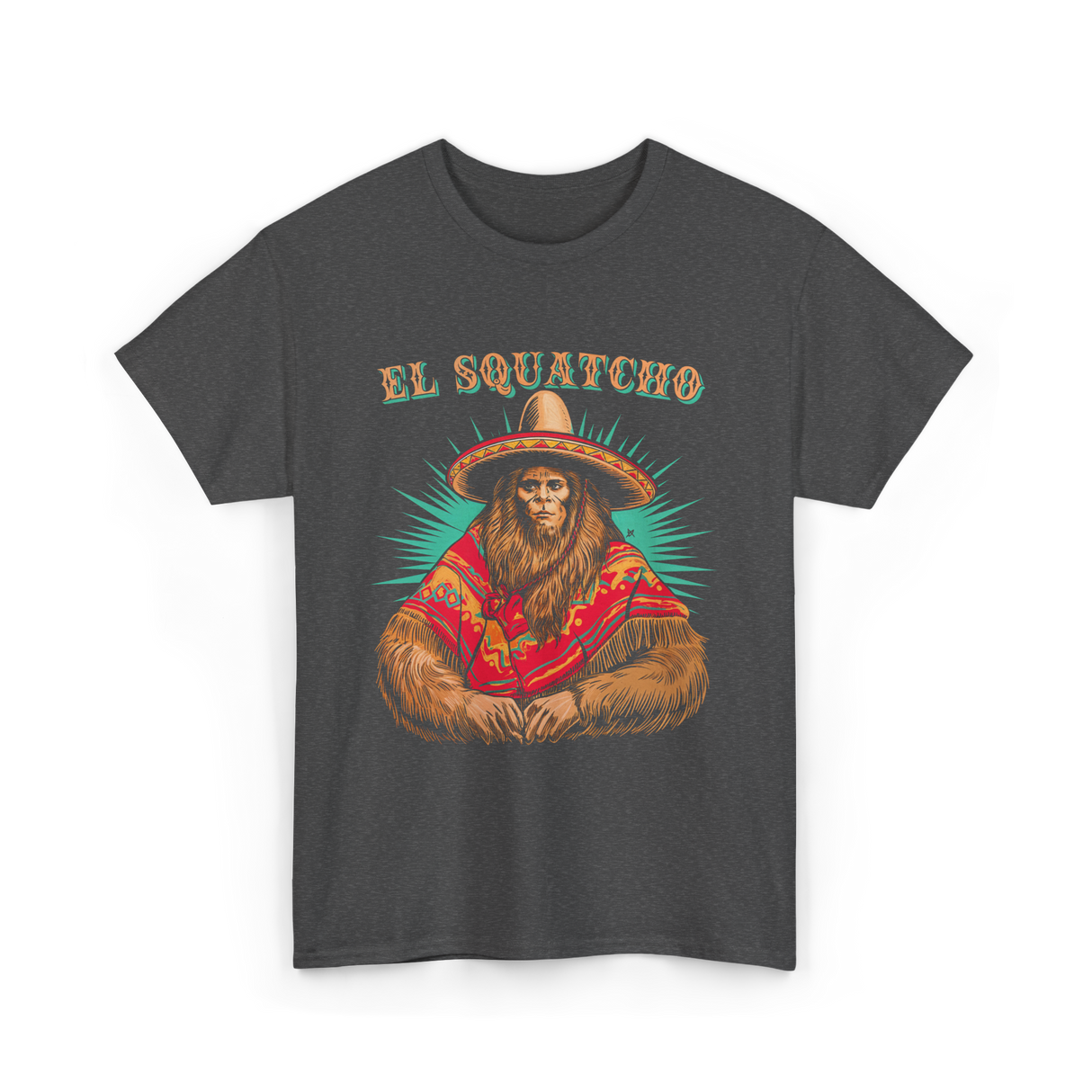 El Squatcho Bigfoot Sasquatch T-Shirt - Dark Heather