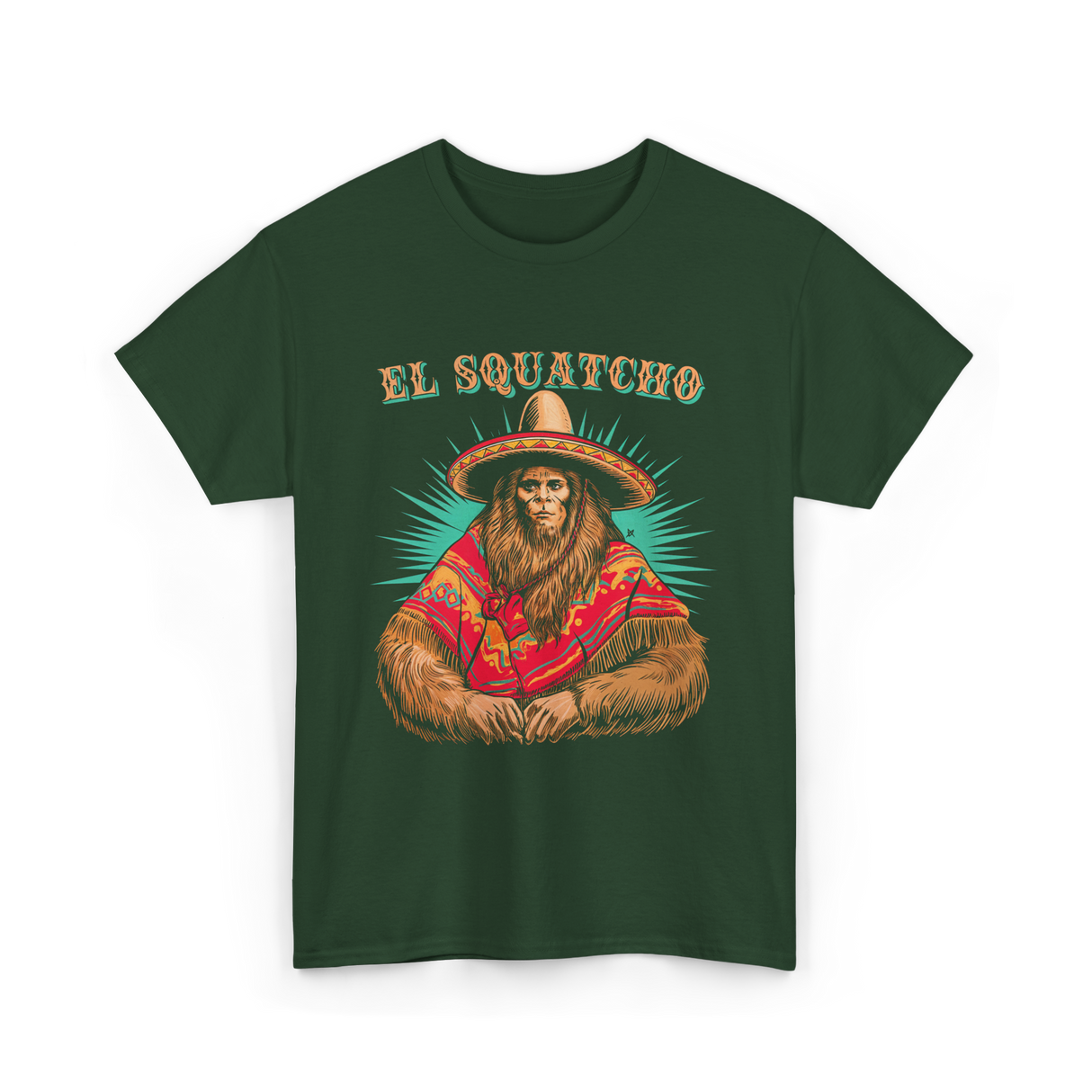 El Squatcho Bigfoot Sasquatch T-Shirt - Forest Green