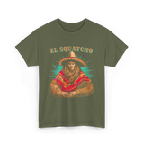 El Squatcho Bigfoot Sasquatch T-Shirt - Military Green