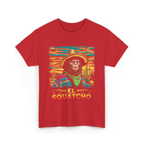 El Squatcho Bigfoot Sasquatch T-Shirt - Red