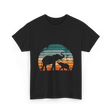 Elephant Family Silhouette Nature T-Shirt - Black