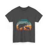 Elephant Family Silhouette Nature T-Shirt - Dark Heather