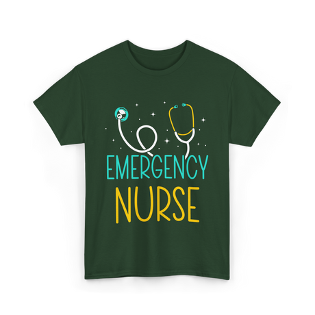 Emergency Nurse Nurse Healthcare T-Shirt - Forest Green