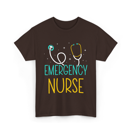 Emergency Nurse Nurse Healthcare T-Shirt - Dark Chocolate