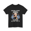 Emotional Support Animal Goat T-Shirt - Black