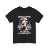 Emotional Support Animal Goat T-Shirt - Black