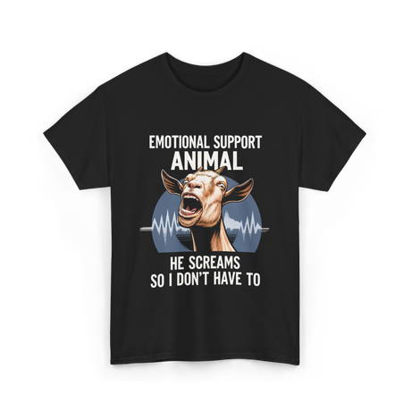 Emotional Support Animal Goat T-Shirt - Black