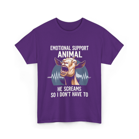 Emotional Support Animal Goat T-Shirt - Purple