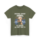 Emotional Support Animal Goat T-Shirt - Military Green