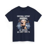 Emotional Support Animal Goat T-Shirt - Navy