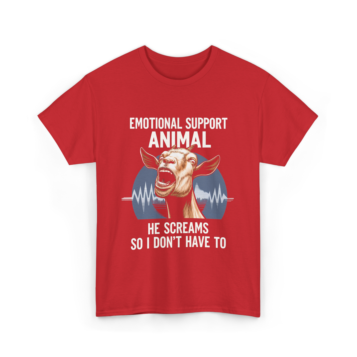 Emotional Support Animal Goat T-Shirt - Red