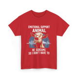 Emotional Support Animal Goat T-Shirt - Red