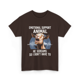 Emotional Support Animal Goat T-Shirt - Dark Chocolate