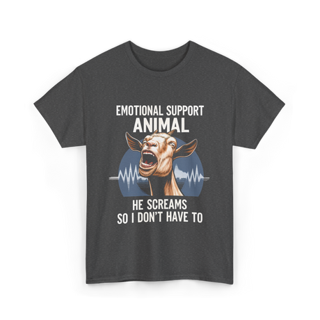 Emotional Support Animal Goat T-Shirt - Dark Heather