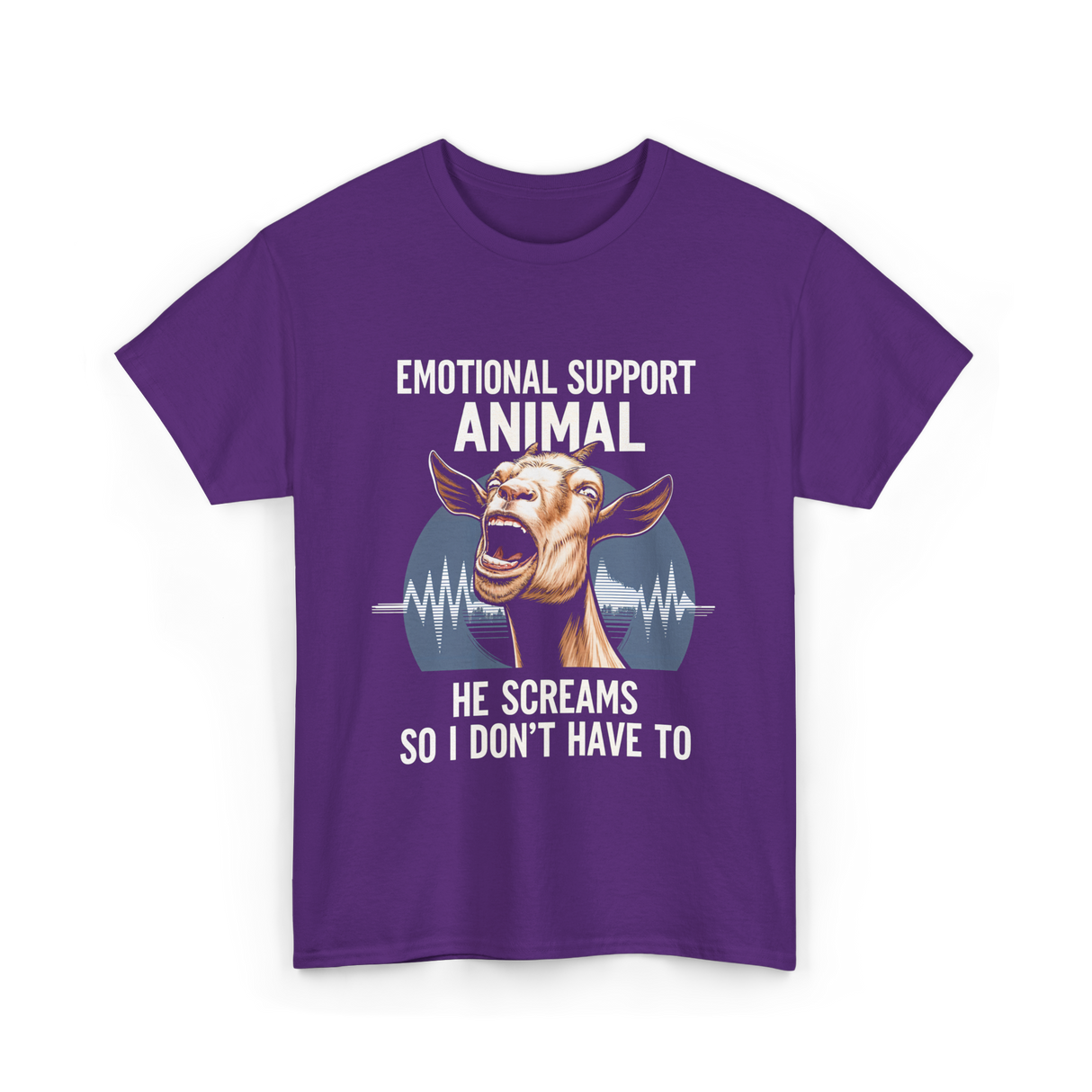 Emotional Support Animal Goat T-Shirt - Purple