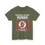 Emotional Support Halloween T-Shirt - Military Green