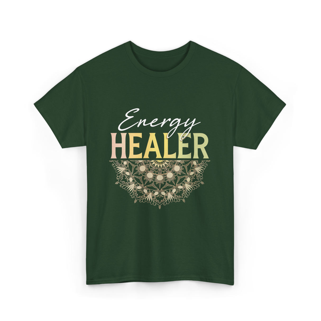 Energy Healer Spiritual Wellness T-Shirt - Forest Green