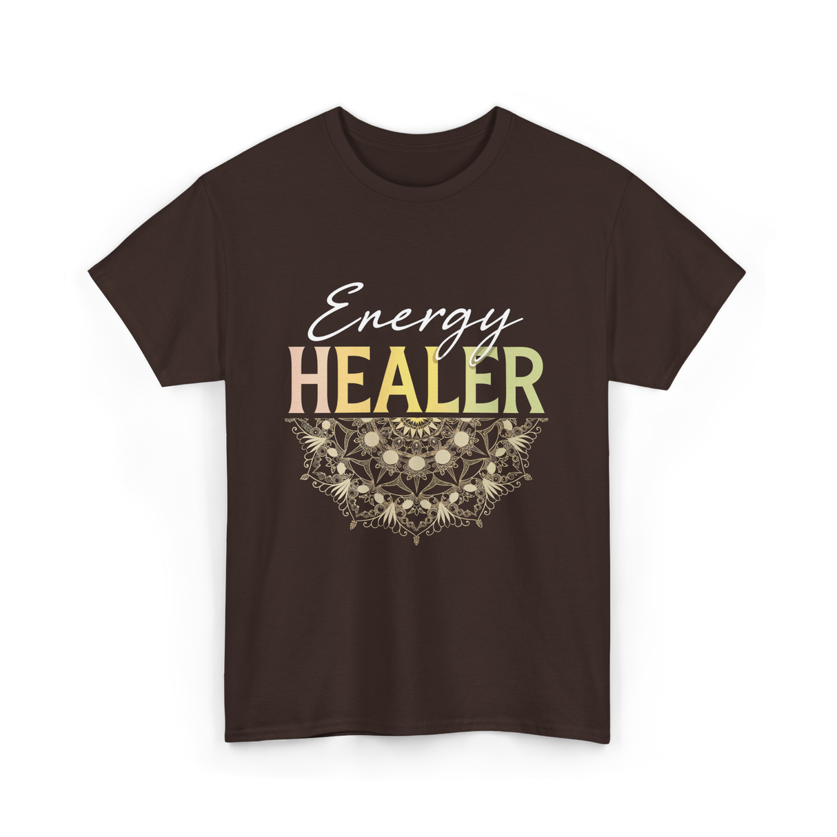 Energy Healer Spiritual Wellness T-Shirt - Dark Chocolate