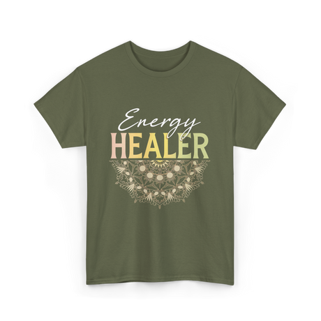 Energy Healer Spiritual Wellness T-Shirt - Military Green