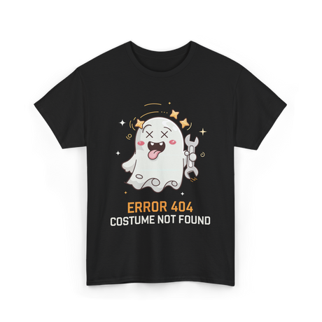 Error 404 Costume Ghost Halloween T-Shirt - Black