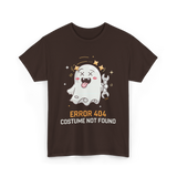 Error 404 Costume Ghost Halloween T-Shirt - Dark Chocolate