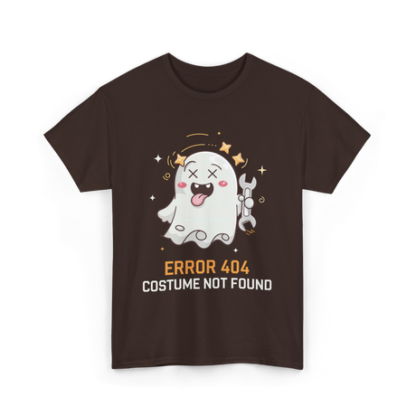 Error 404 Costume Ghost Halloween T-Shirt - Dark Chocolate