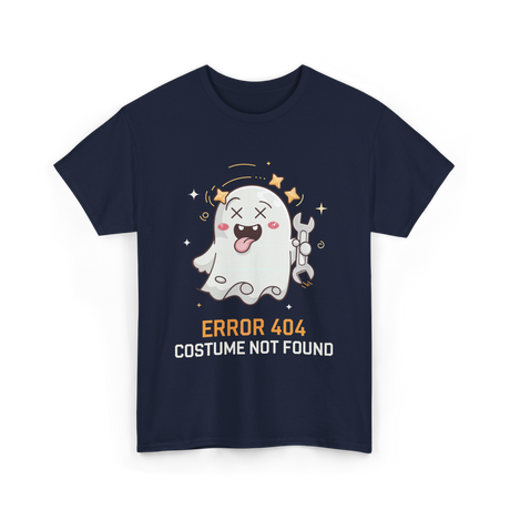 Error 404 Costume Ghost Halloween T-Shirt - Navy