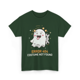 Error 404 Costume Ghost Halloween T-Shirt - Forest Green