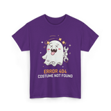 Error 404 Costume Ghost Halloween T-Shirt - Purple