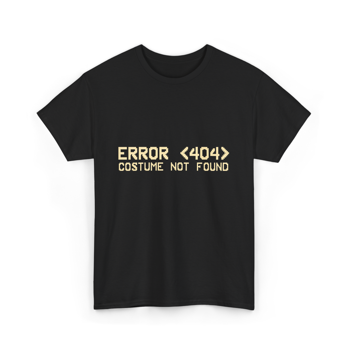 Error 404 Costume Not Found Programmer T-Shirt - Black