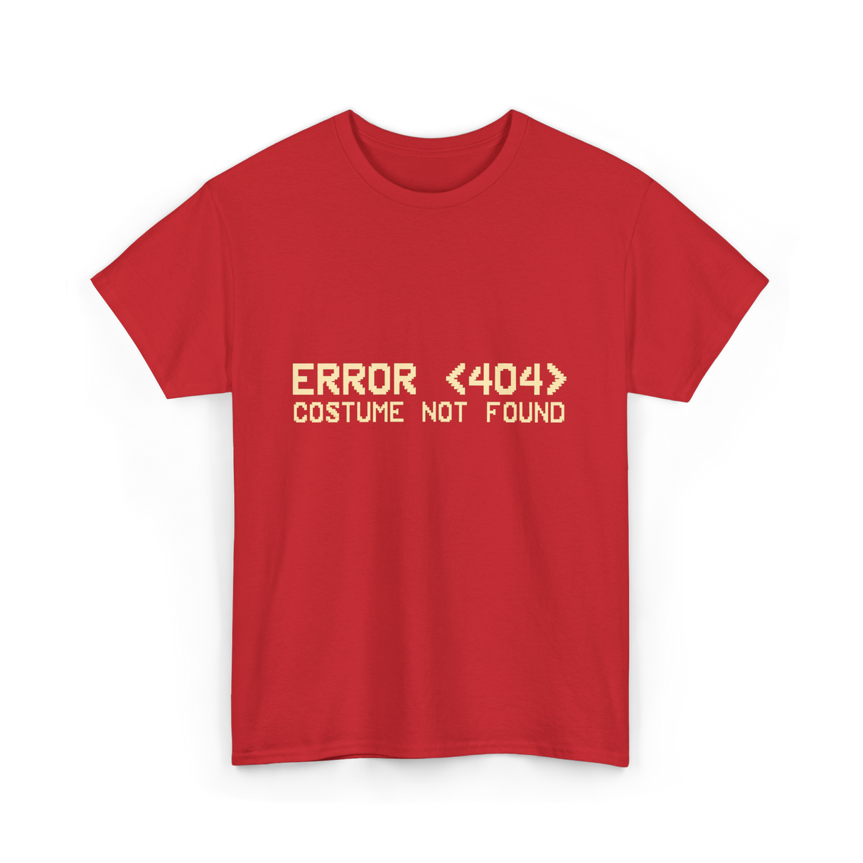 Error 404 Costume Not Found Programmer T-Shirt - Red