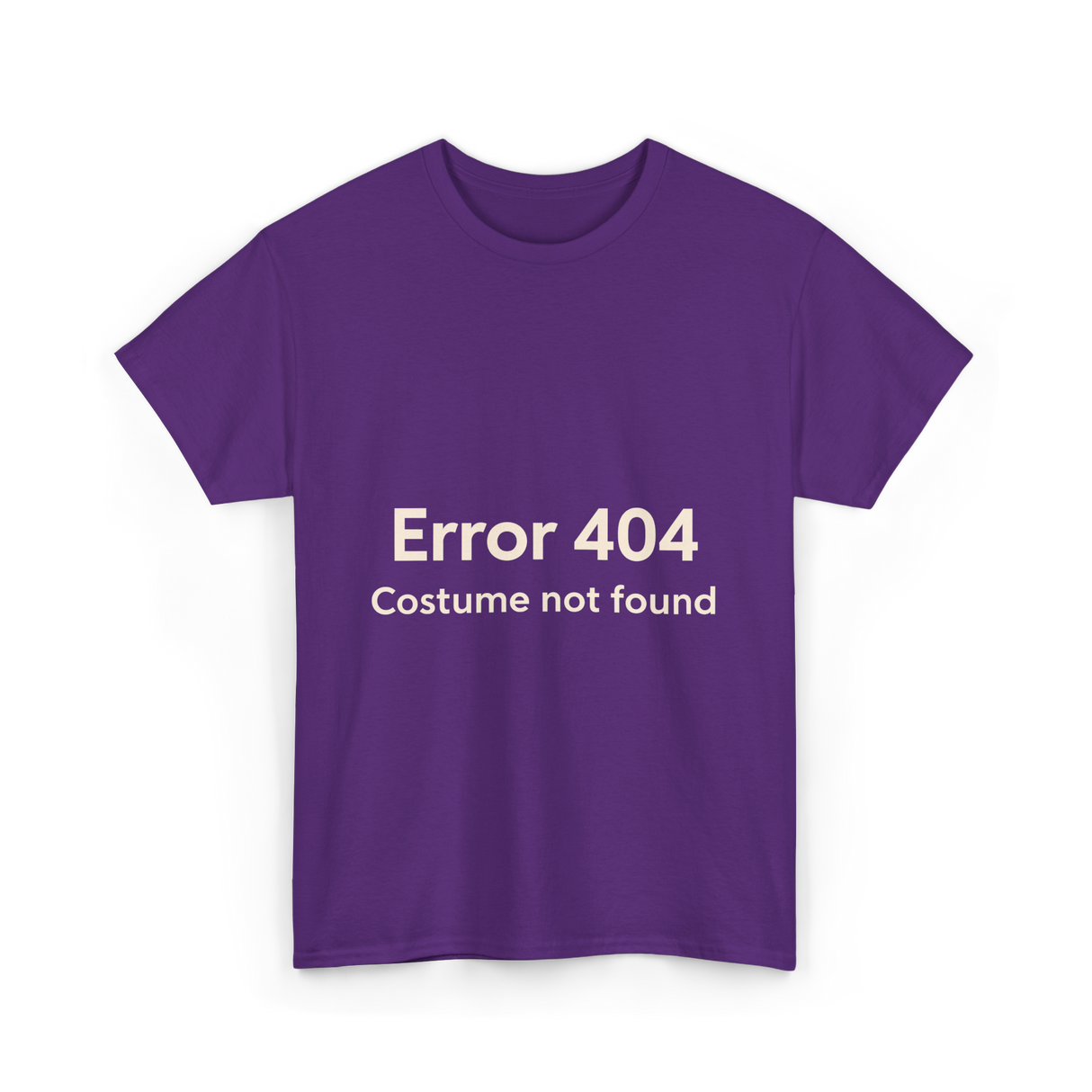 Error 404 Costume Not Found T-Shirt - Purple