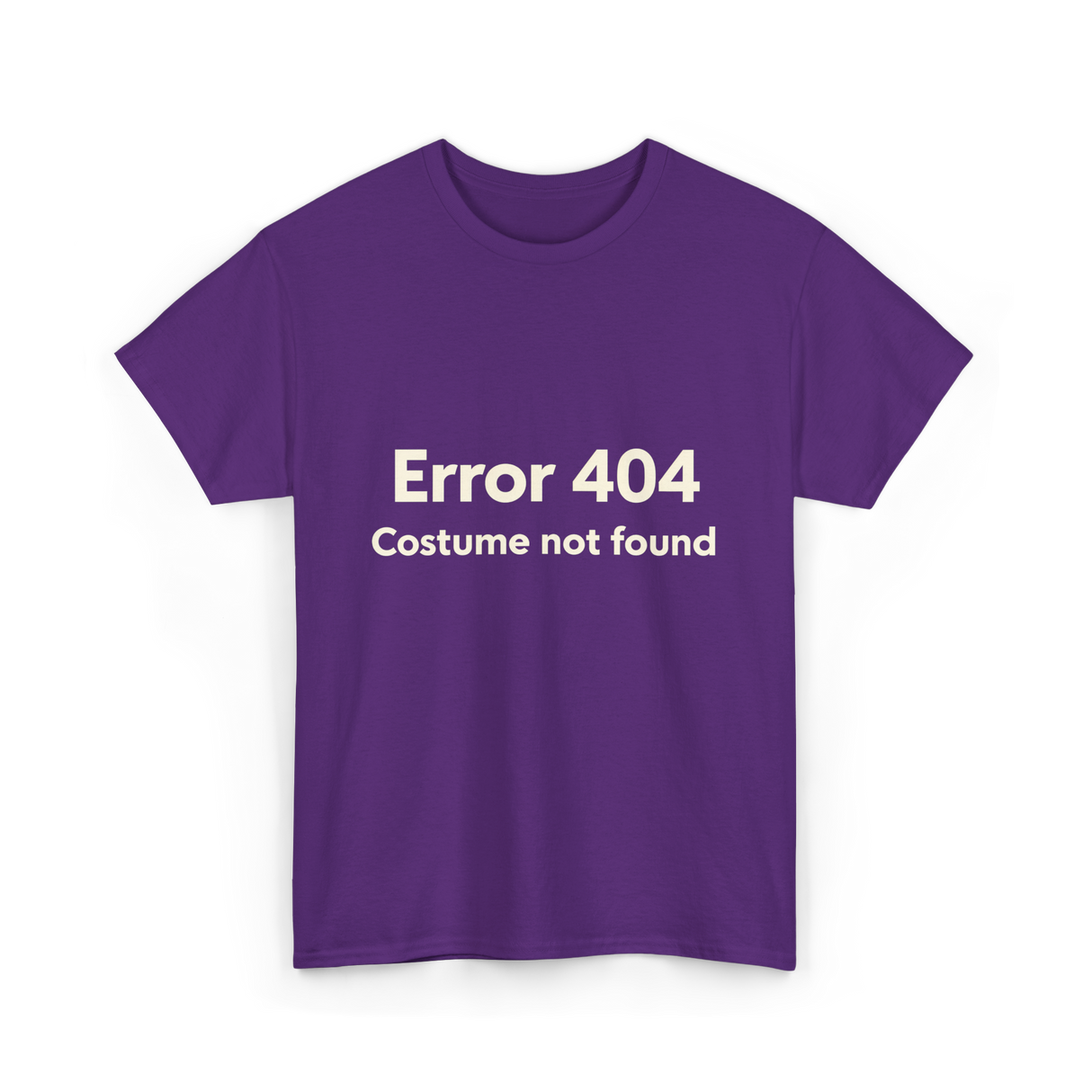 Error 404 Costume Not Found T-Shirt - Purple