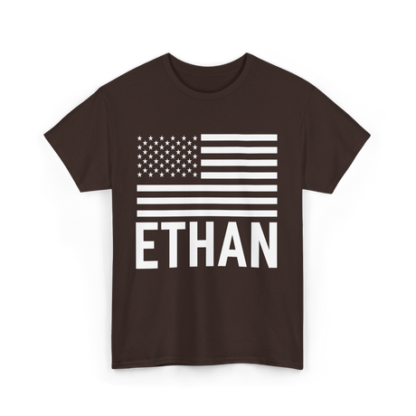 Ethan Name Birthday Celebrations T-Shirt - Dark Chocolate