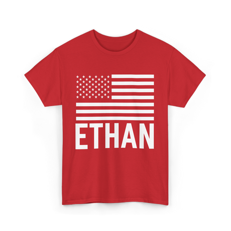 Ethan Name Birthday Celebrations T-Shirt - Red