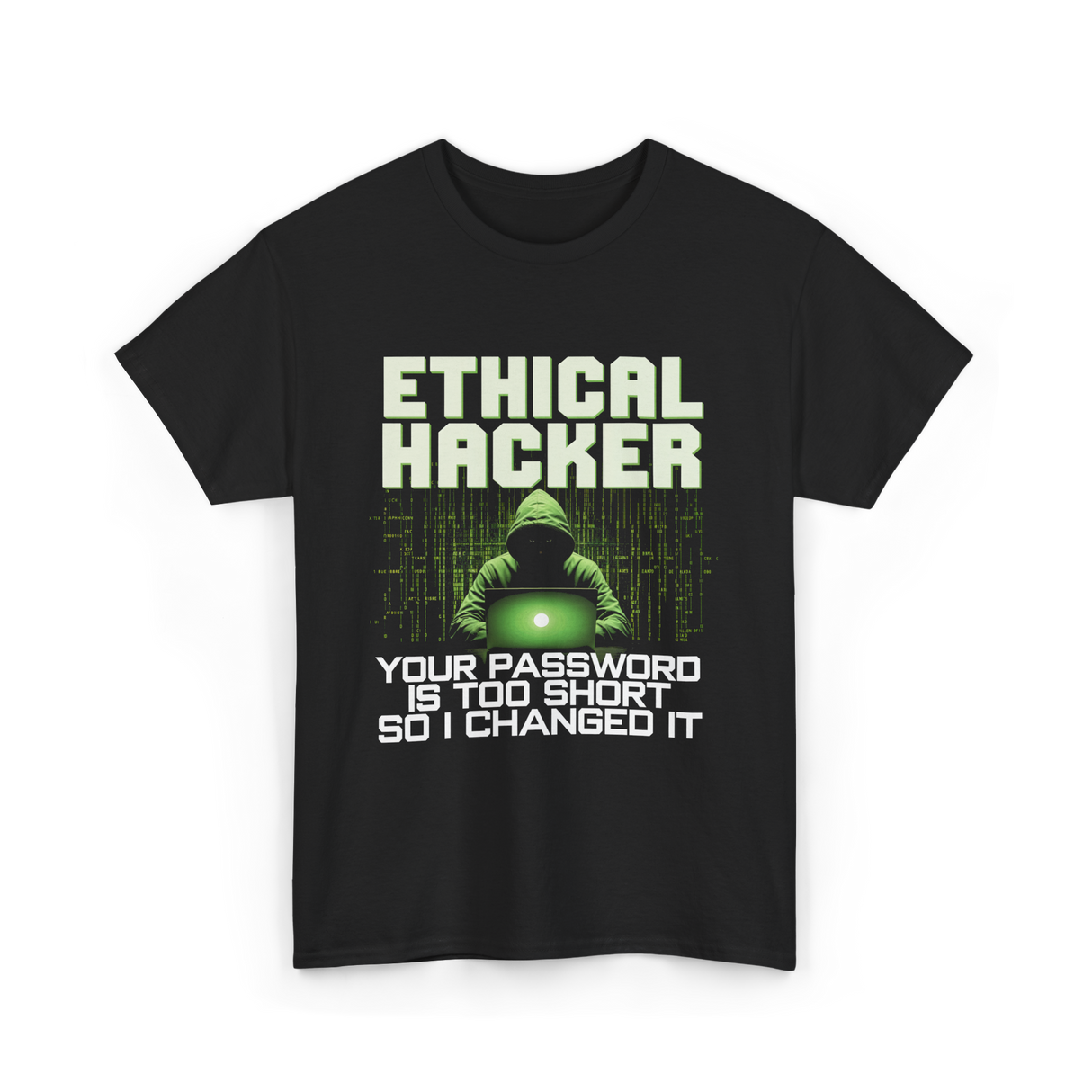 Ethical Hacker Hacking Art T-Shirt - Black