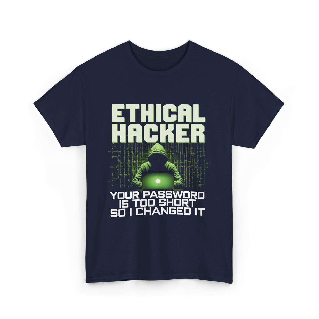 Ethical Hacker Hacking Art T-Shirt - Navy