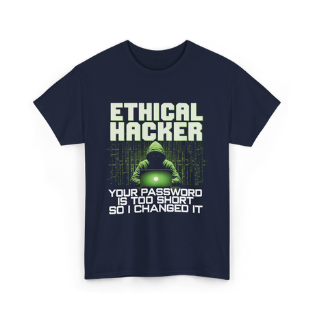 Ethical Hacker Hacking Art T-Shirt - Navy