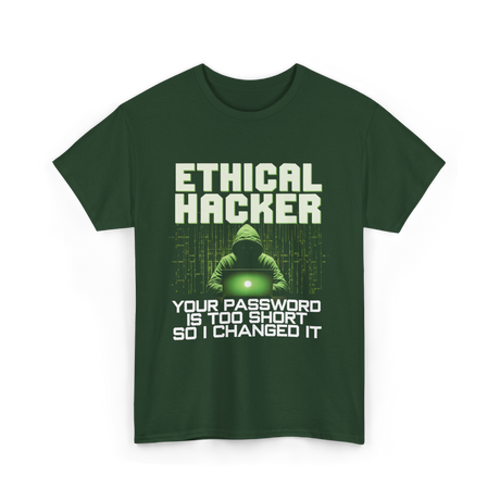 Ethical Hacker Hacking Art T-Shirt - Forest Green