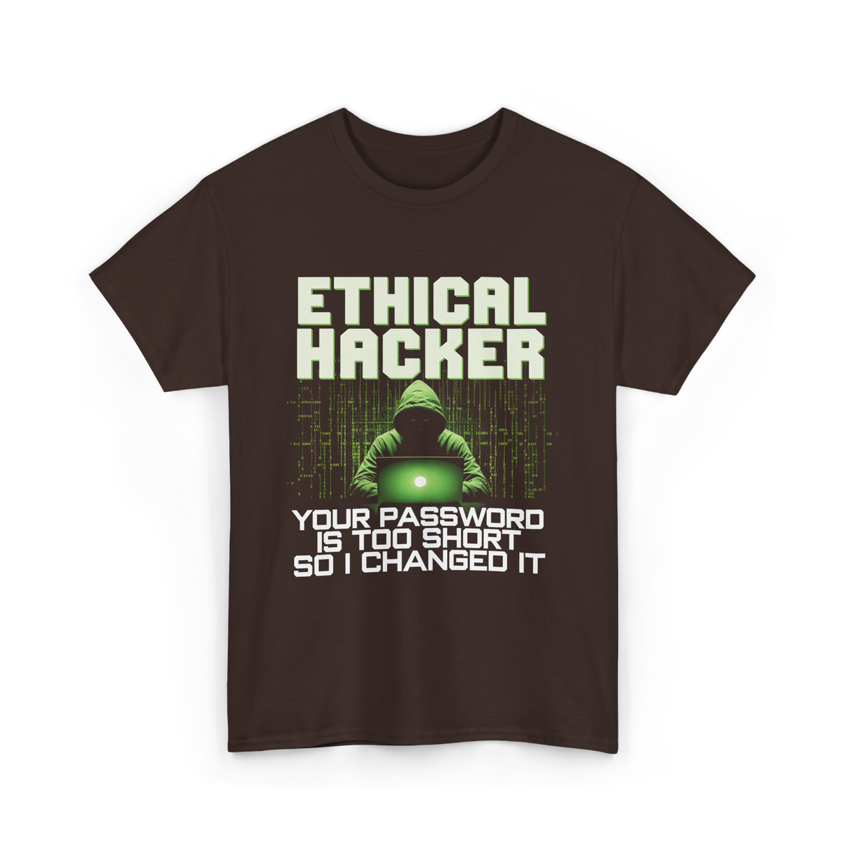 Ethical Hacker Hacking Art T-Shirt - Dark Chocolate