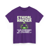 Ethical Hacker Hacking Art T-Shirt - Purple