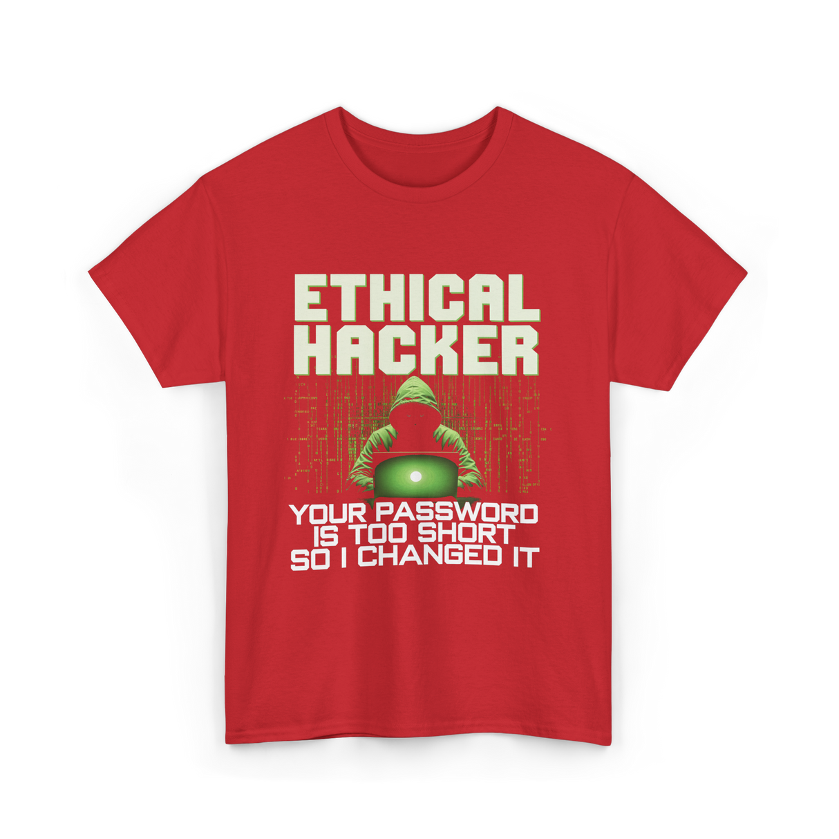 Ethical Hacker Hacking Art T-Shirt - Red